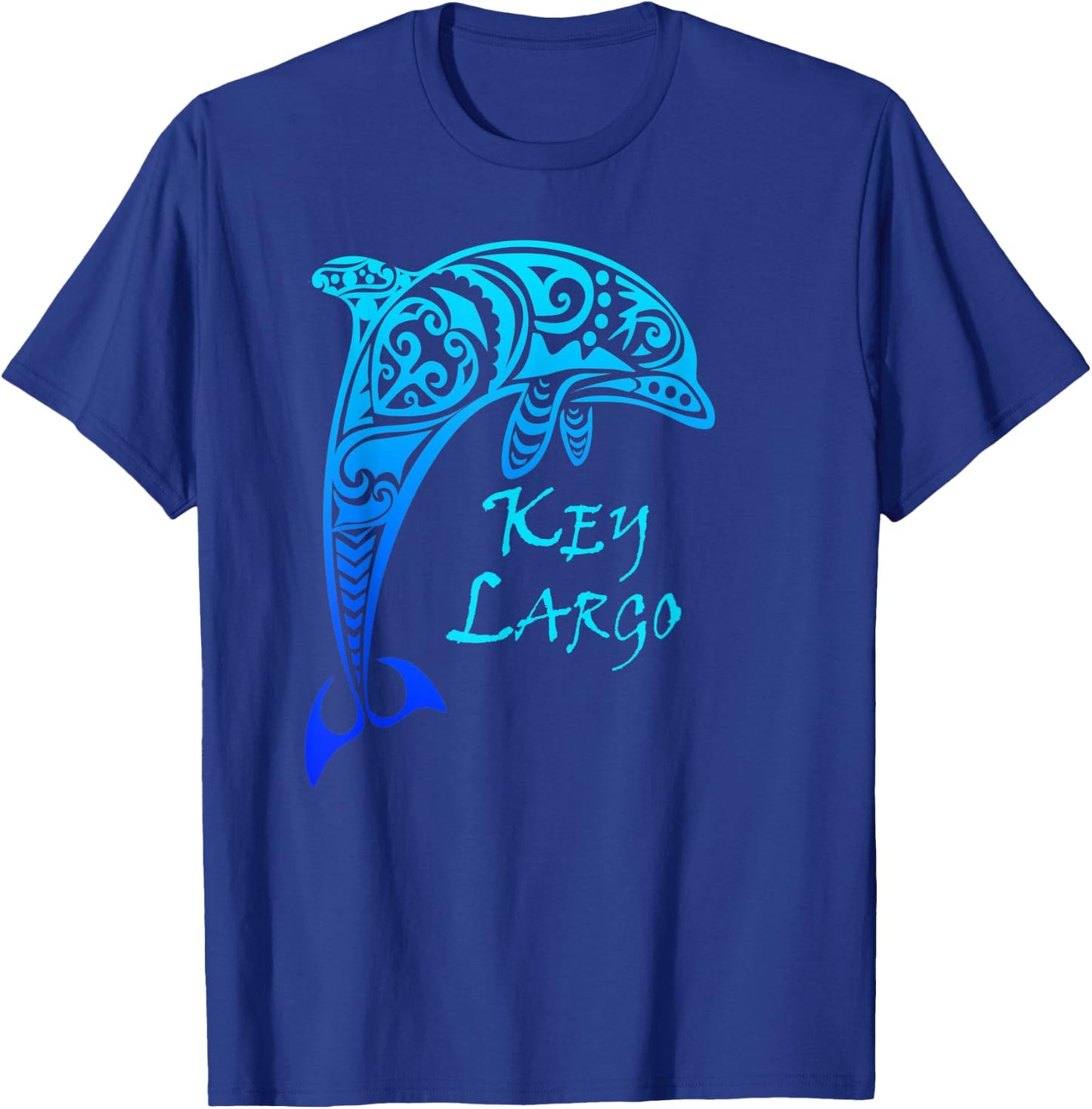 Key Largo, Florida Keys Vintage Tribal Dolphin Vacation T-Shirt - T-Shirt | Royal
