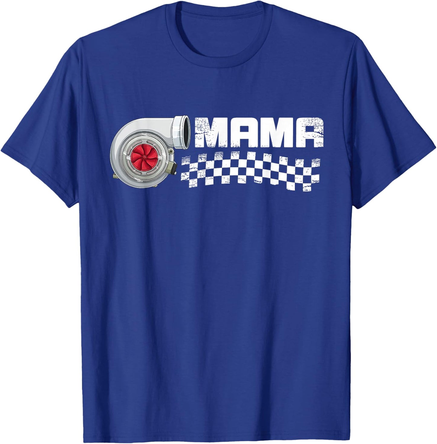 Birthday Party Matching Family pit crew race car Mama T-Shirt - T-Shirt | Royal
