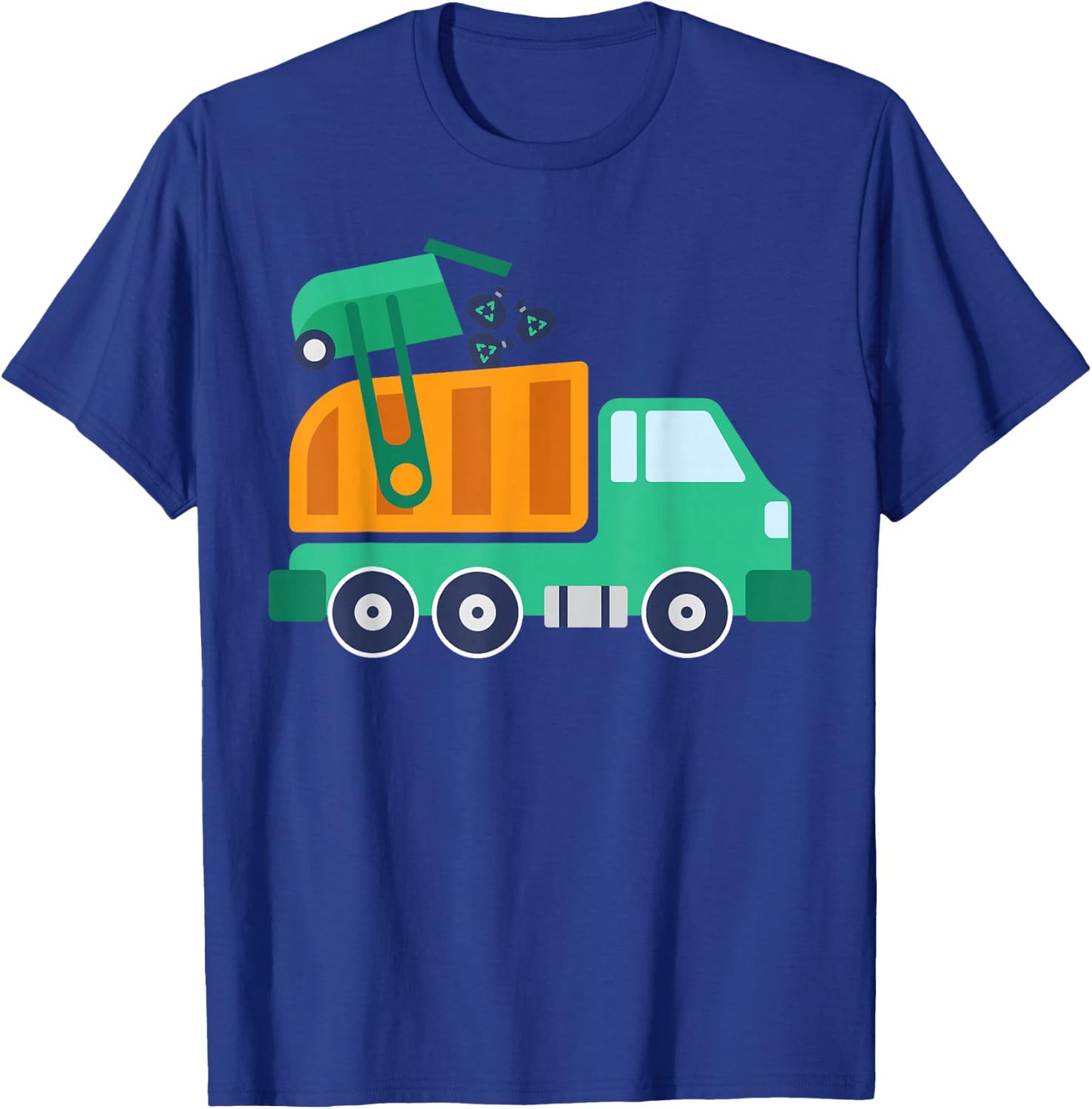 Garbage Truck Waste Recycle Trash Collector Earth Day T-Shirt - T-Shirt | Royal