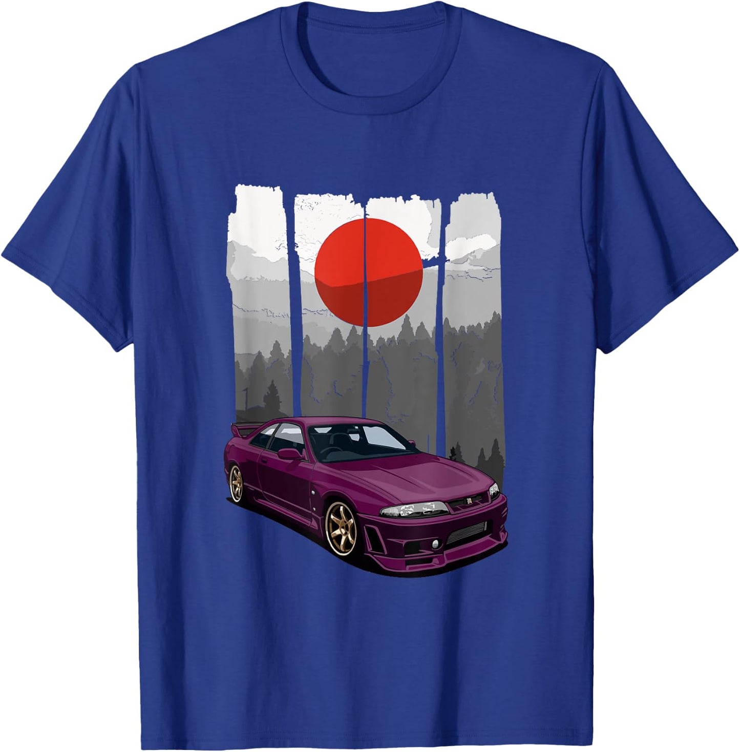 JDM Skyline R33 Car Tuning Japan Rising Sun Drift T-Shirt - T-Shirt | Royal