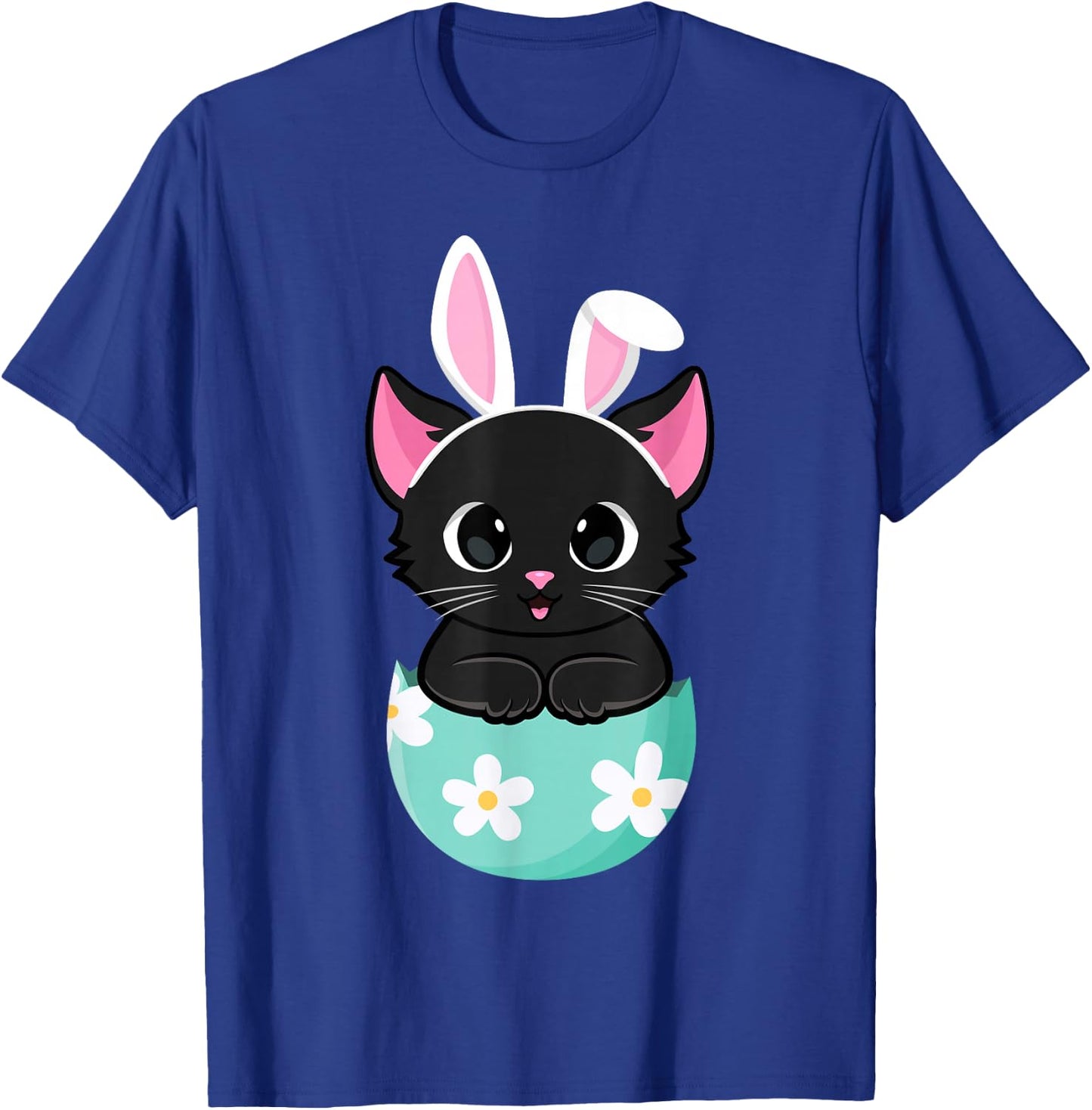 Cat Easter Day Bunny Ears Rabbit Easter Egg Kitten Cat Lover T-Shirt - T-Shirt | Royal