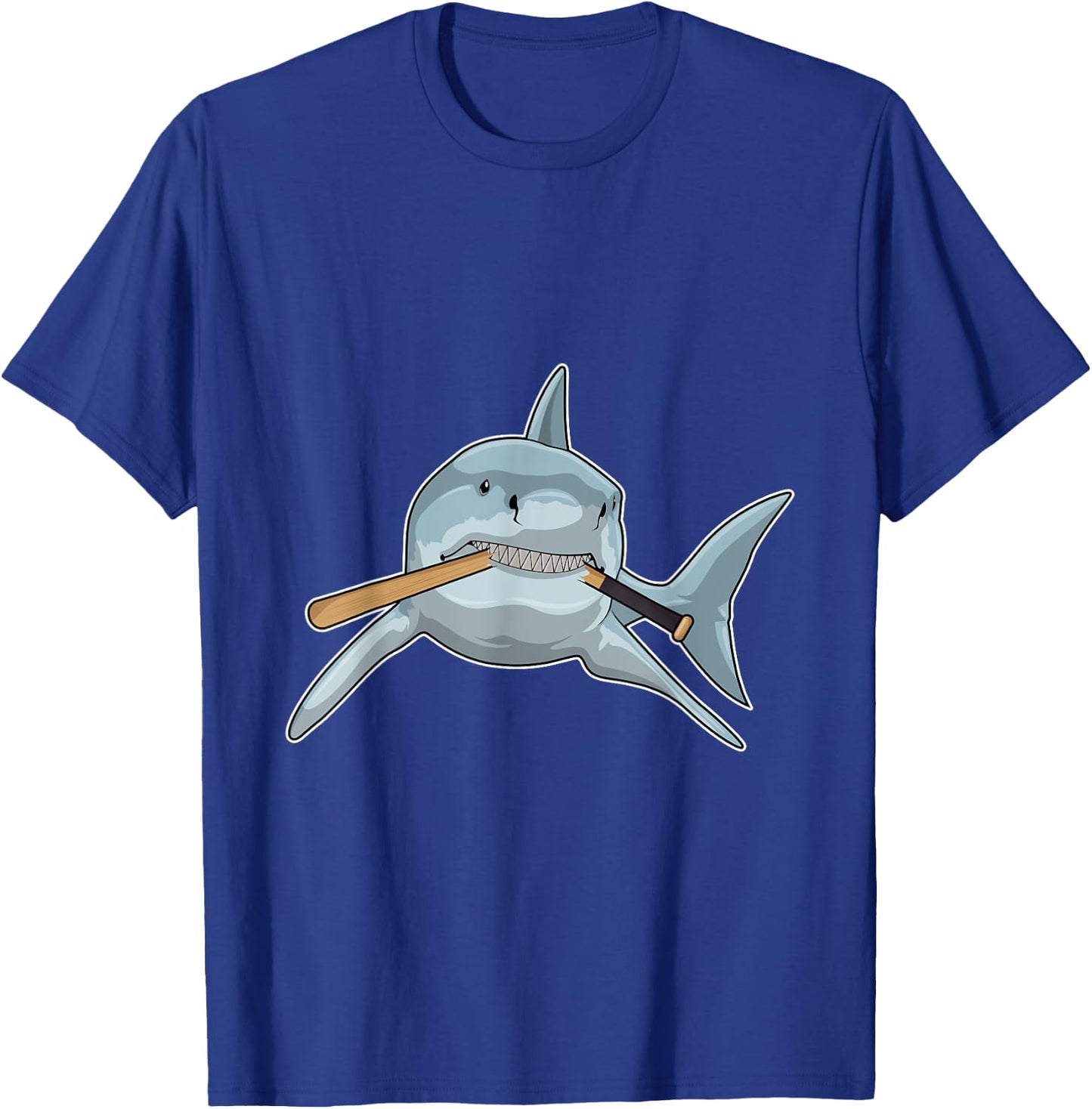 Shark Baseball Baseball bat Sports T-Shirt - T-Shirt | Royal