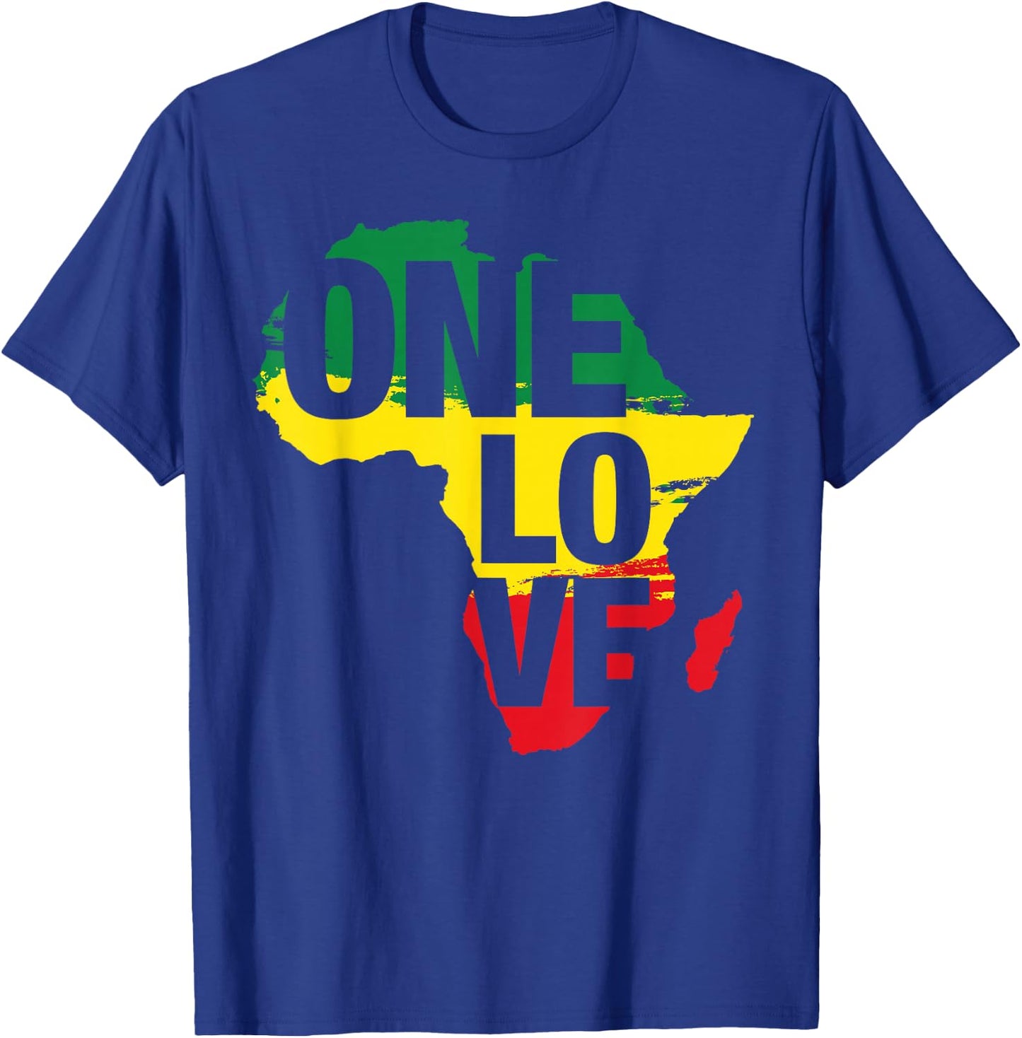 One Love Jamaican Rasta Reggae Men T-Shirt - T-Shirt | Royal