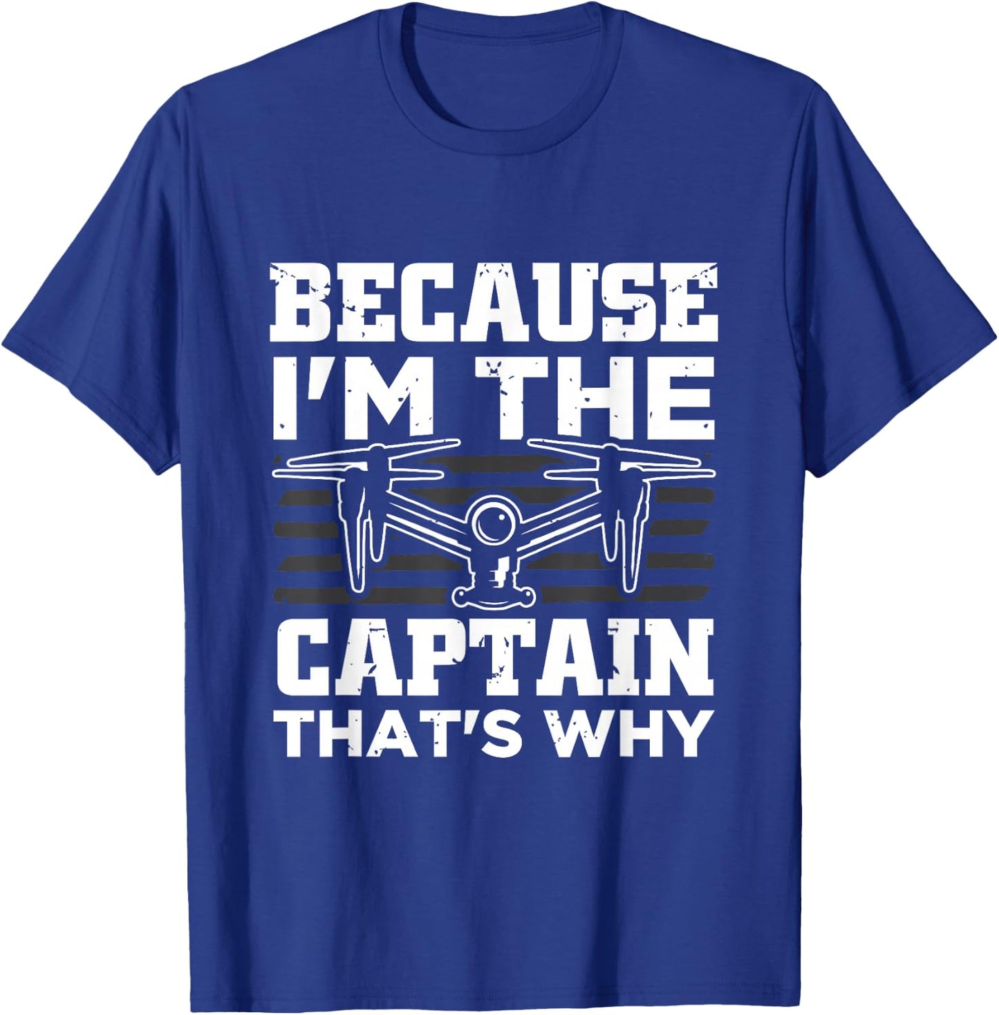 Funny Drones Captain Quadcopter Aviation Design T-Shirt - T-Shirt | Royal