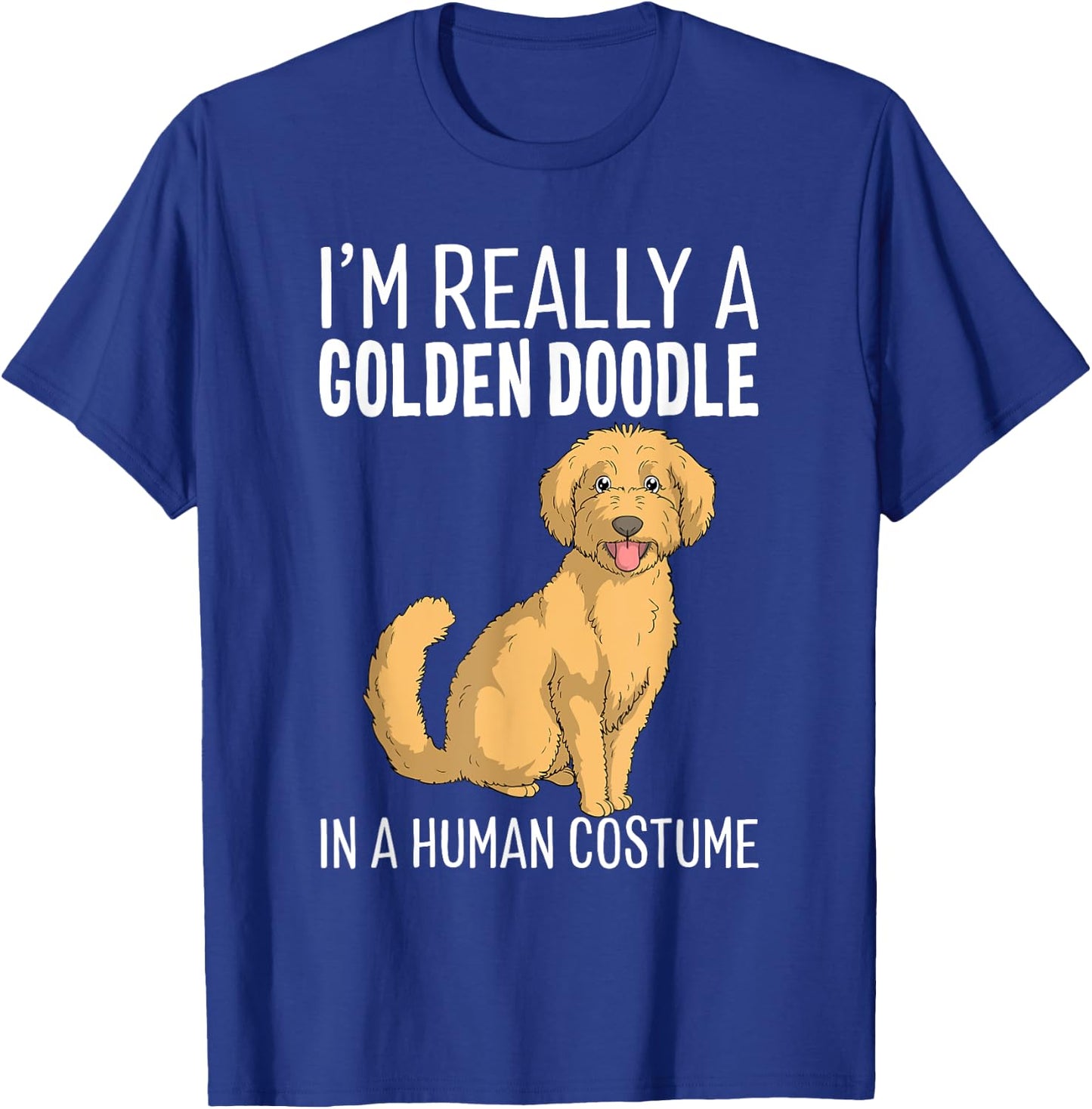 This Is My Human Costume I'm A Goldendoodle Dog Halloween T-Shirt - T-Shirt | Royal
