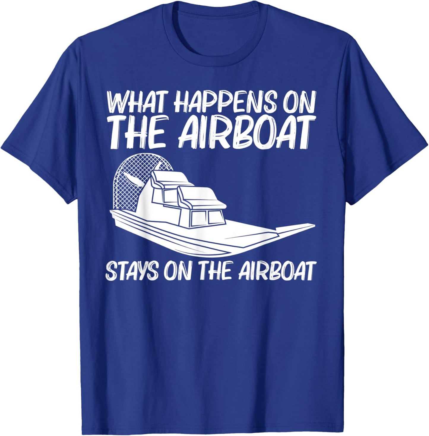 Cool Airboat Gift Women Airboat Racing Aircraft Boat T-Shirt - T-Shirt | Royal