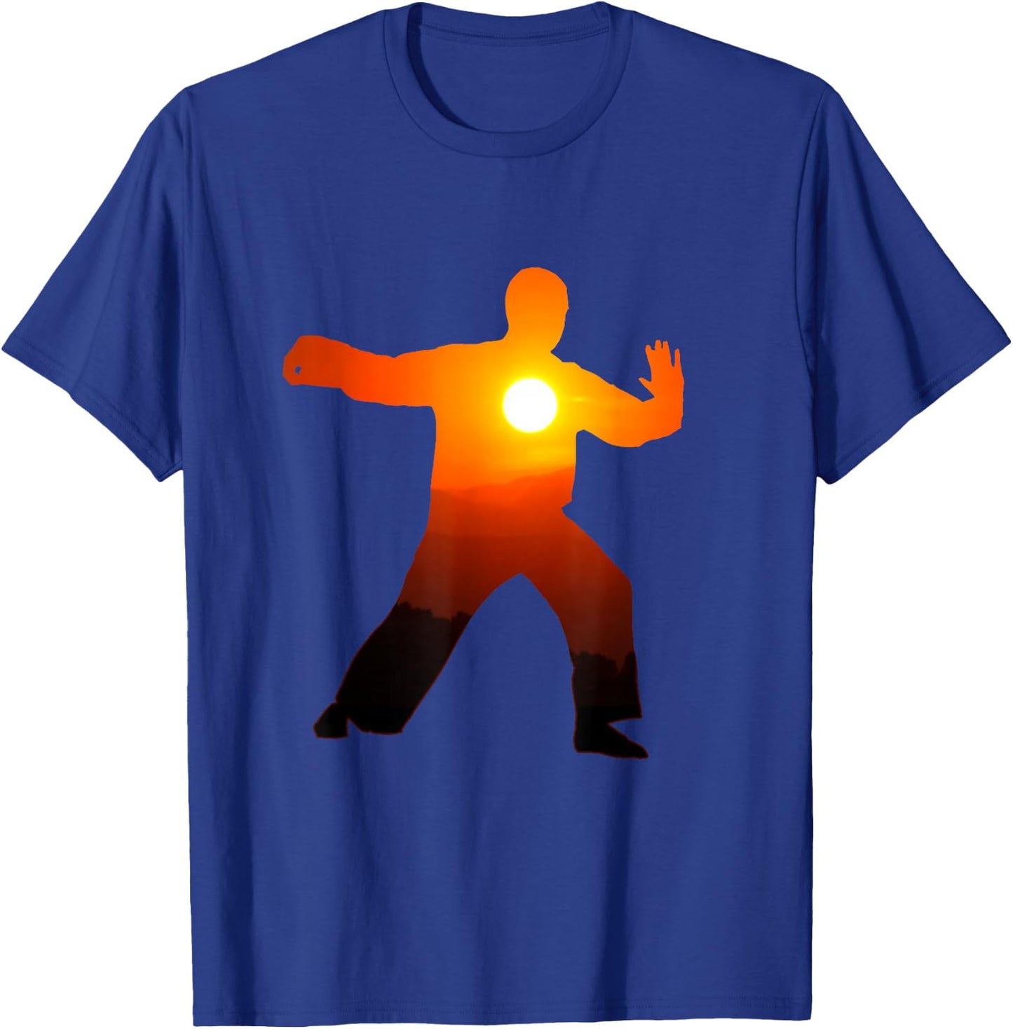 Tai Chi Sunset Exercise Shirt Chi Gung Qigong T-Shirt - T-Shirt | Royal