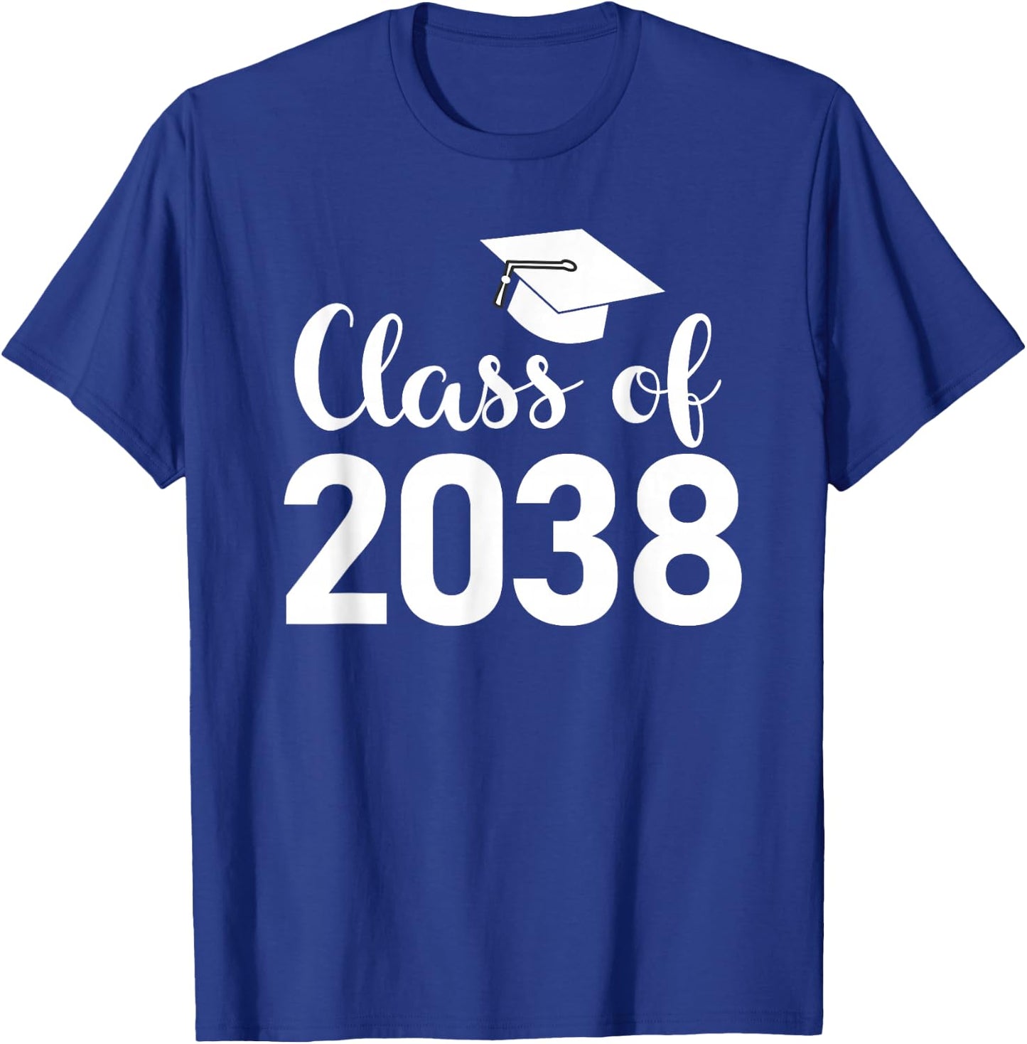 Class of 2038 Grow With Me - Handprints Go on the Back T-Shirt - T-Shirt | Royal