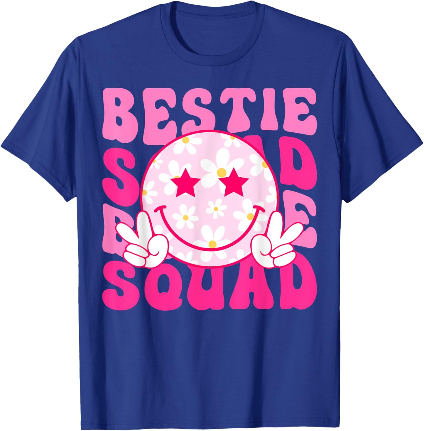 Groovy Bestie Squad Best Friend Matching Squad T-Shirt - T-Shirt | Royal