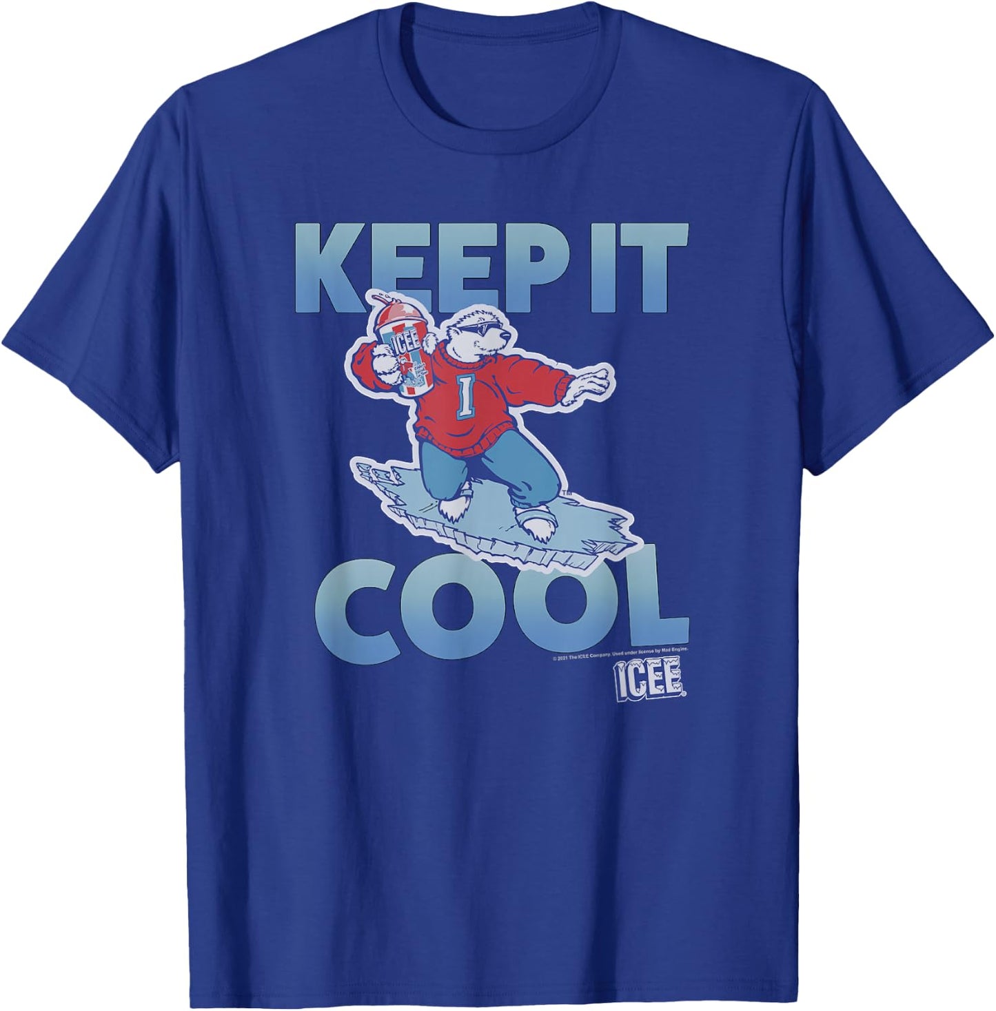 ICEE Bear Keep It Cool Surf Pose T-Shirt - T-Shirt | Royal