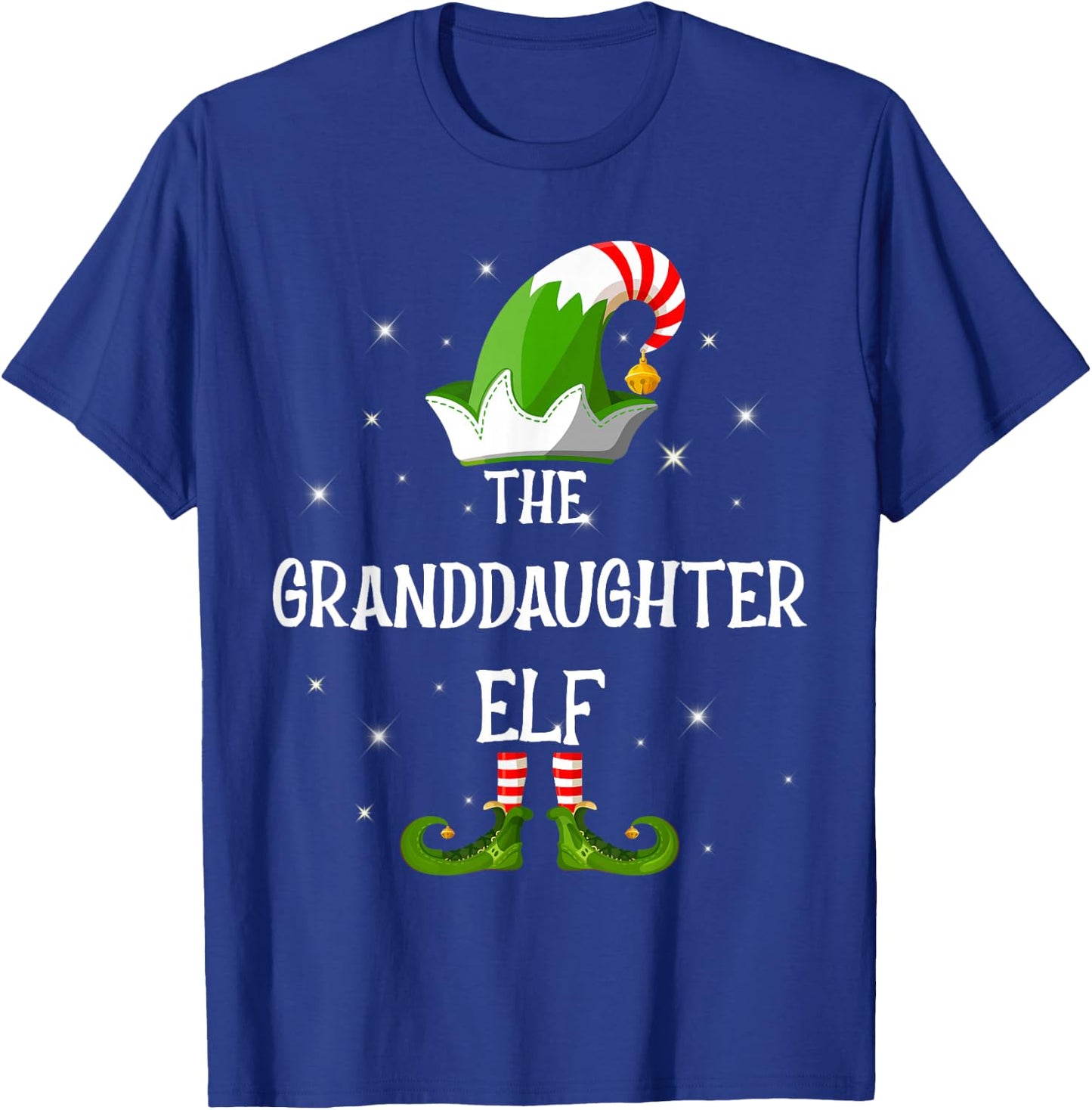 The Granddaughter Elf Family Matching Group Christmas T-Shirt - T-Shirt | Royal