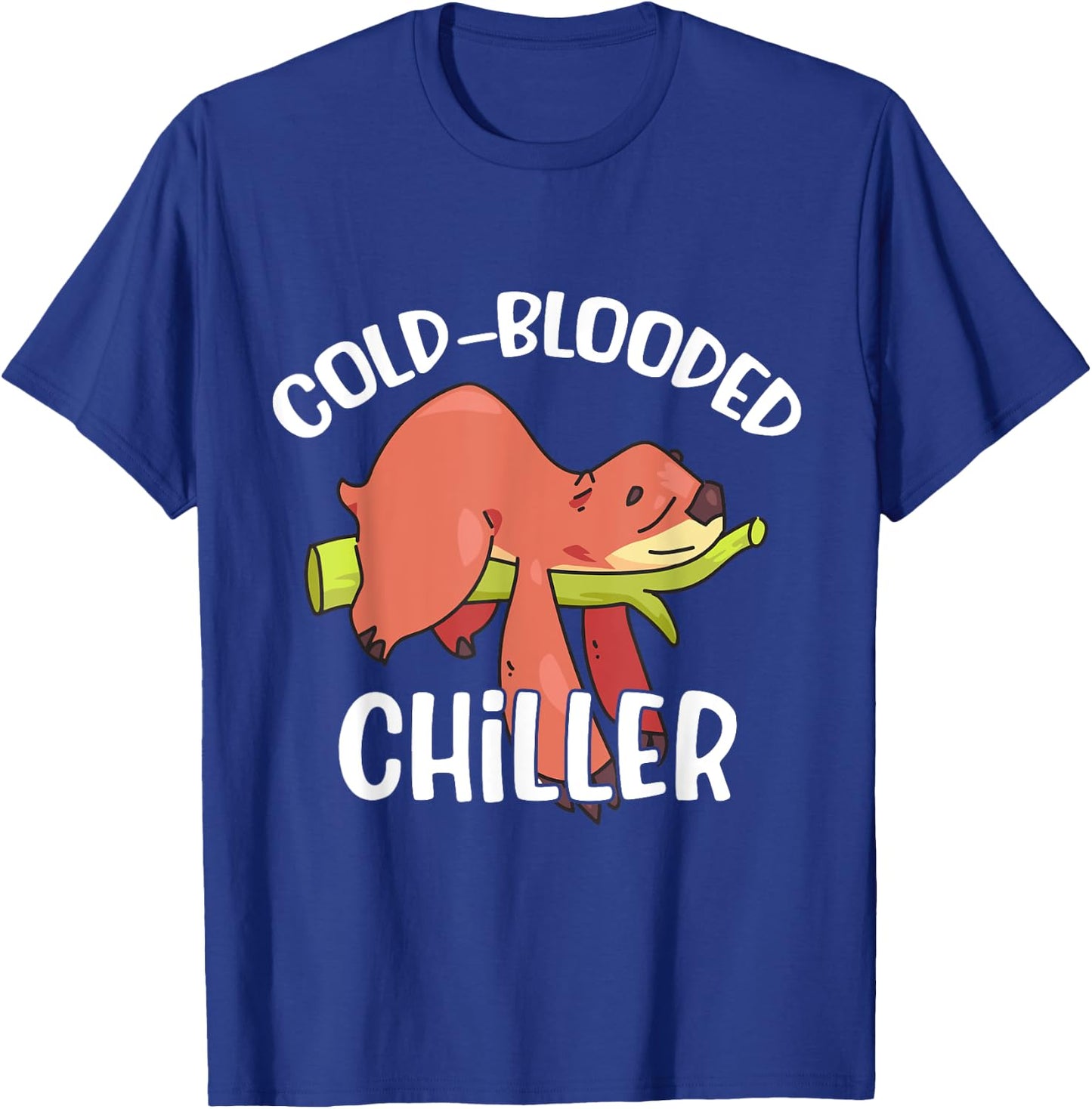 Cold Blooded Lazy Sloth Chiller T-Shirt - T-Shirt | Royal
