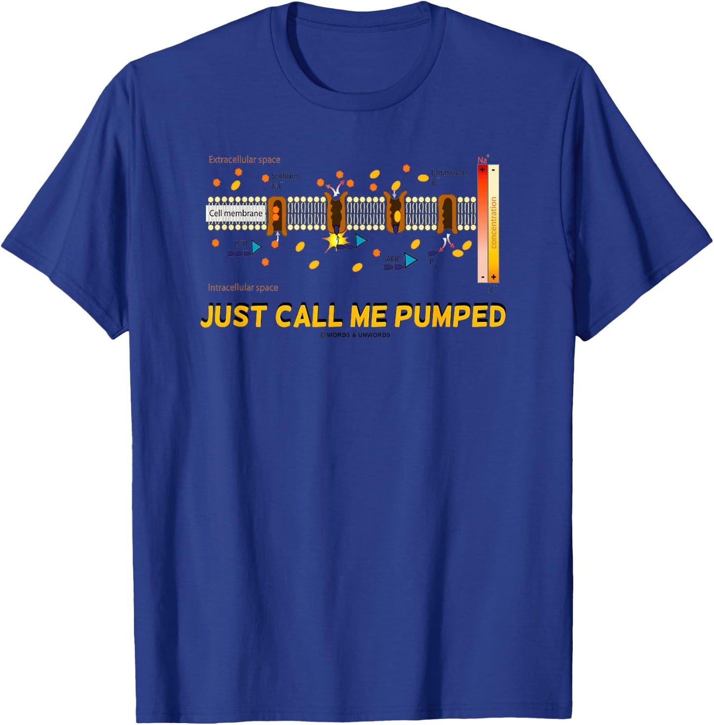Just Call Me Pumped Sodium-Potassium Pump Active Transport T-Shirt - T-Shirt | Royal