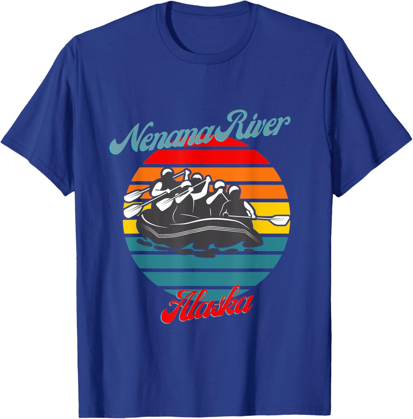 Nenana River Alaska White Water Rafting Canoeing T-Shirt - T-Shirt | Royal