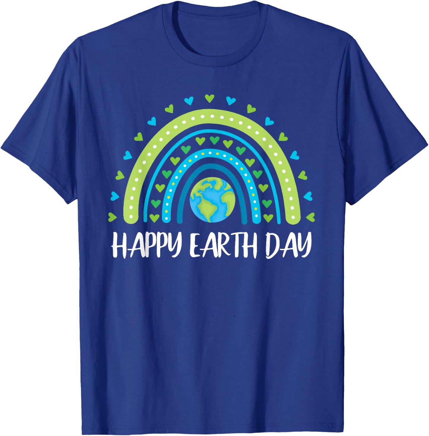 Happy Earth Day Rainbow Cute Earth Day girls T-Shirt - T-Shirt | Royal
