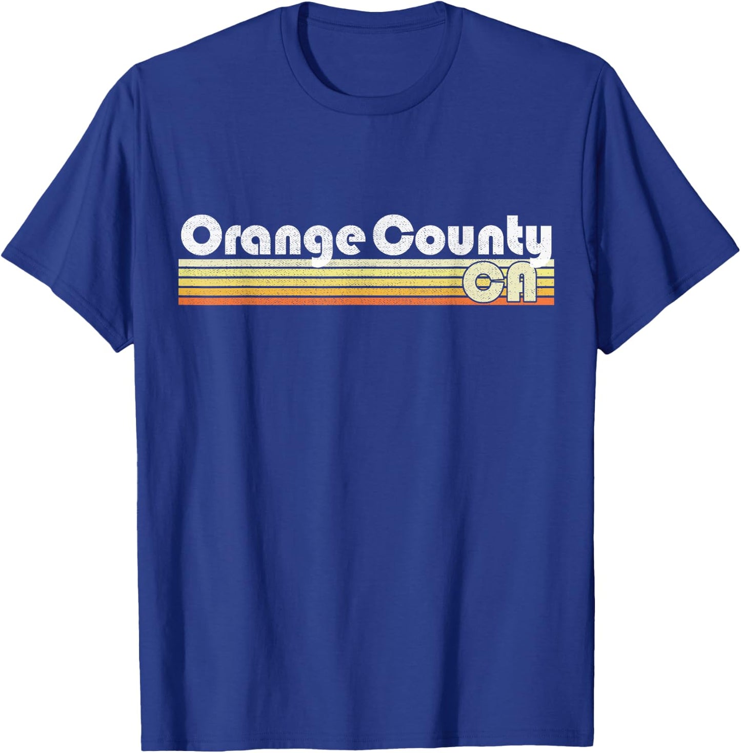 Orange County California Retro Style Vintage Pride 70s 80s T-Shirt - T-Shirt | Royal