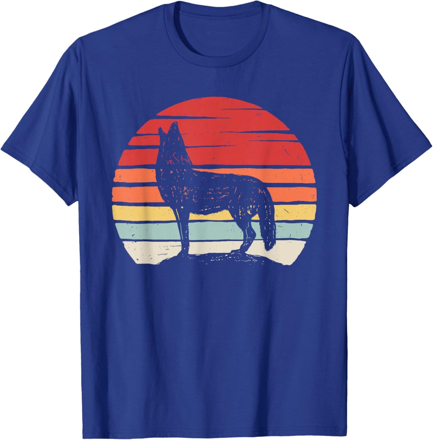 Catch Some Rays Vintage Retro Coyote - Black, Small, , Short Sleeve, Classic Fit T-Shirt - T-Shirt | Royal