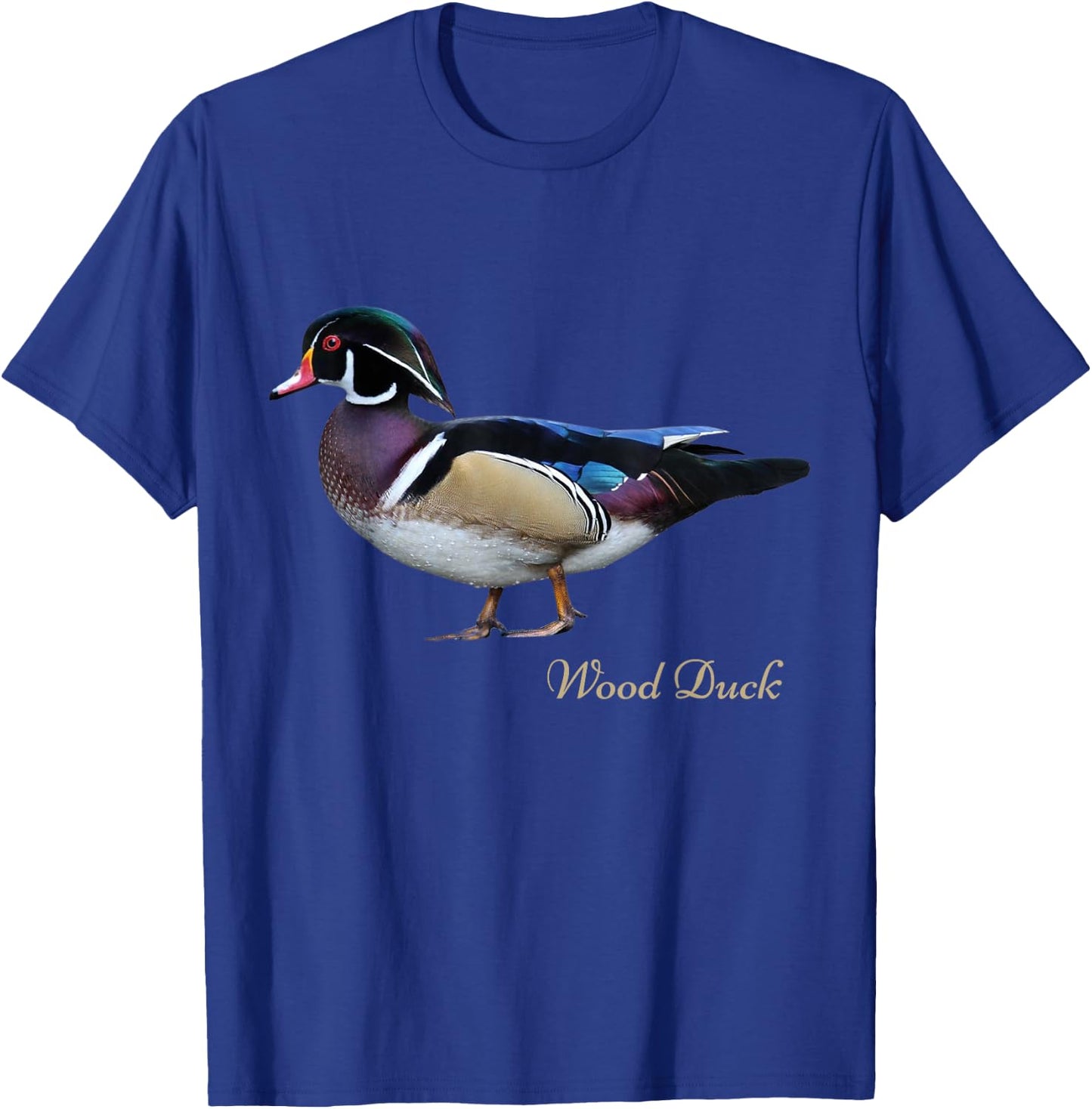 Wood Duck Bird Ornithology T-Shirt - T-Shirt | Royal