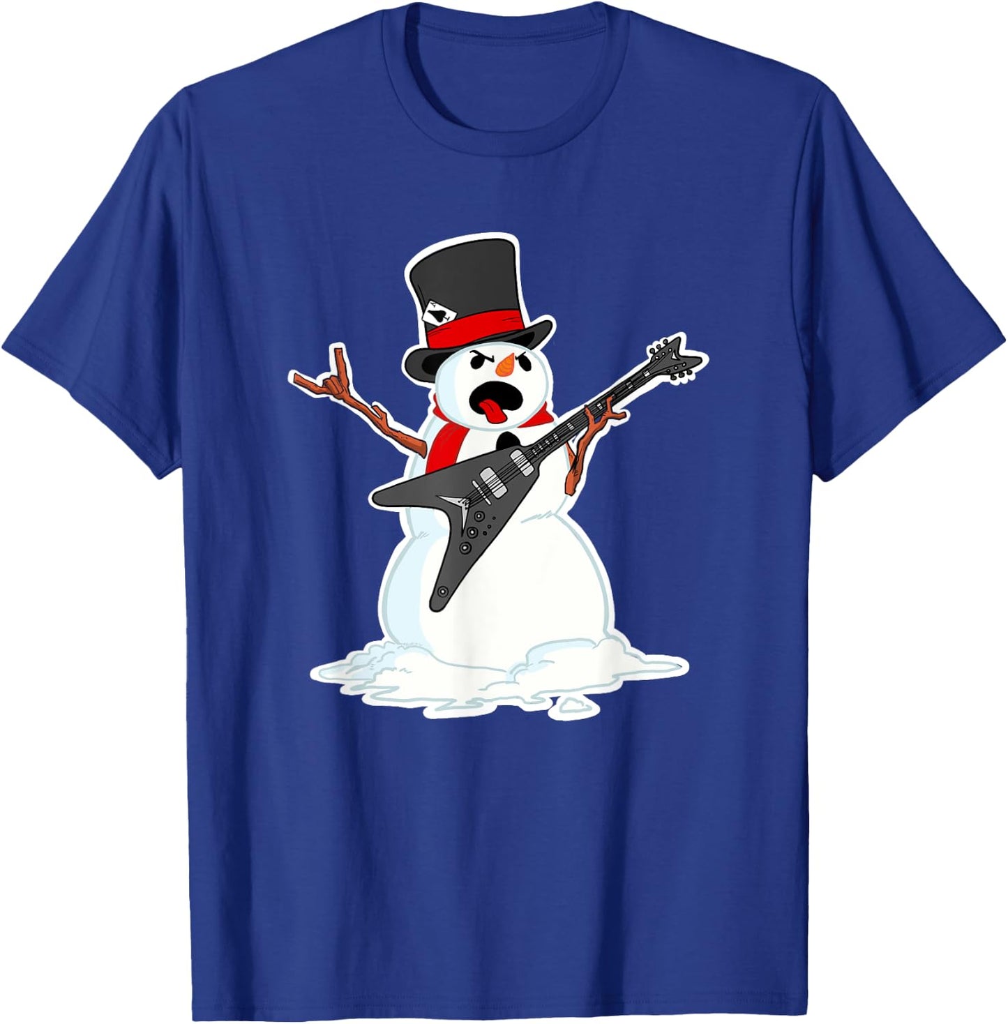 Metal Christmas Funny Heavy Metal Snowman T-Shirt - T-Shirt | Royal