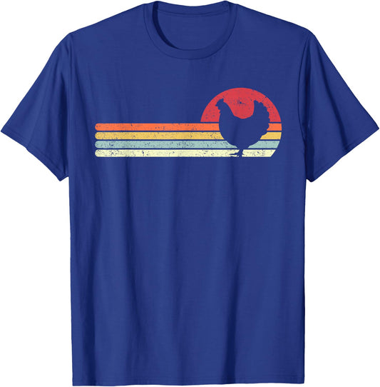 Chicken Shirt. Retro Style T-Shirt - T-Shirt | Royal