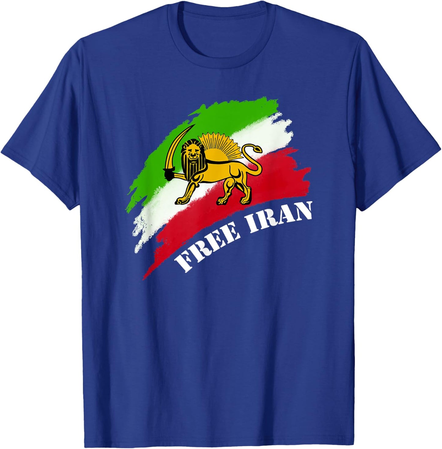 Free Iran flag with lion T-Shirt - T-Shirt | Royal