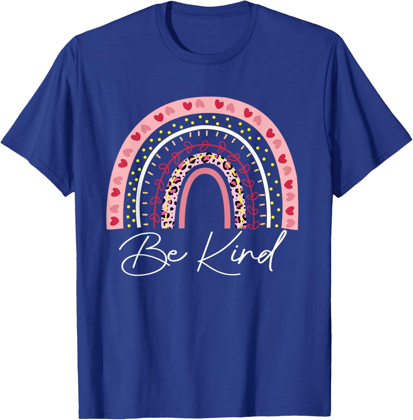 Be Kind Cute Graphic Boho Rainbow Kids Girls T-Shirt - T-Shirt | Royal