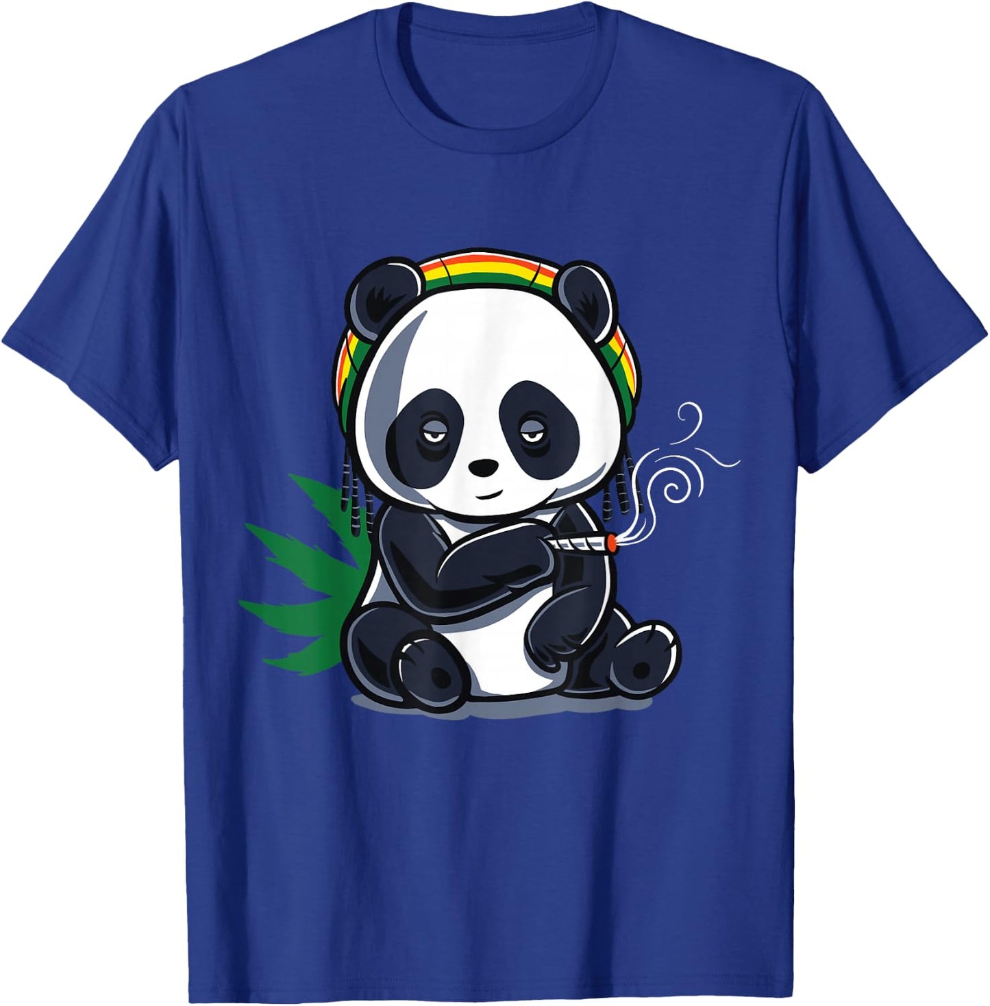 Weed Smoking Panda Marijuana Cannabis Stoner Gift T-Shirt - T-Shirt | Royal