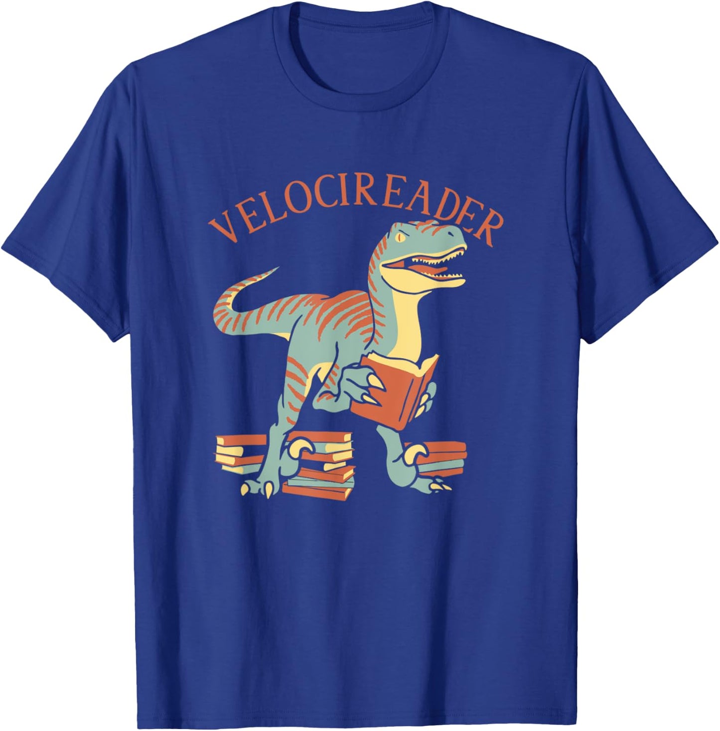 Velocireader Tea - Fantastic Velociraptor - Dinosaur T-Shirt - T-Shirt | Royal