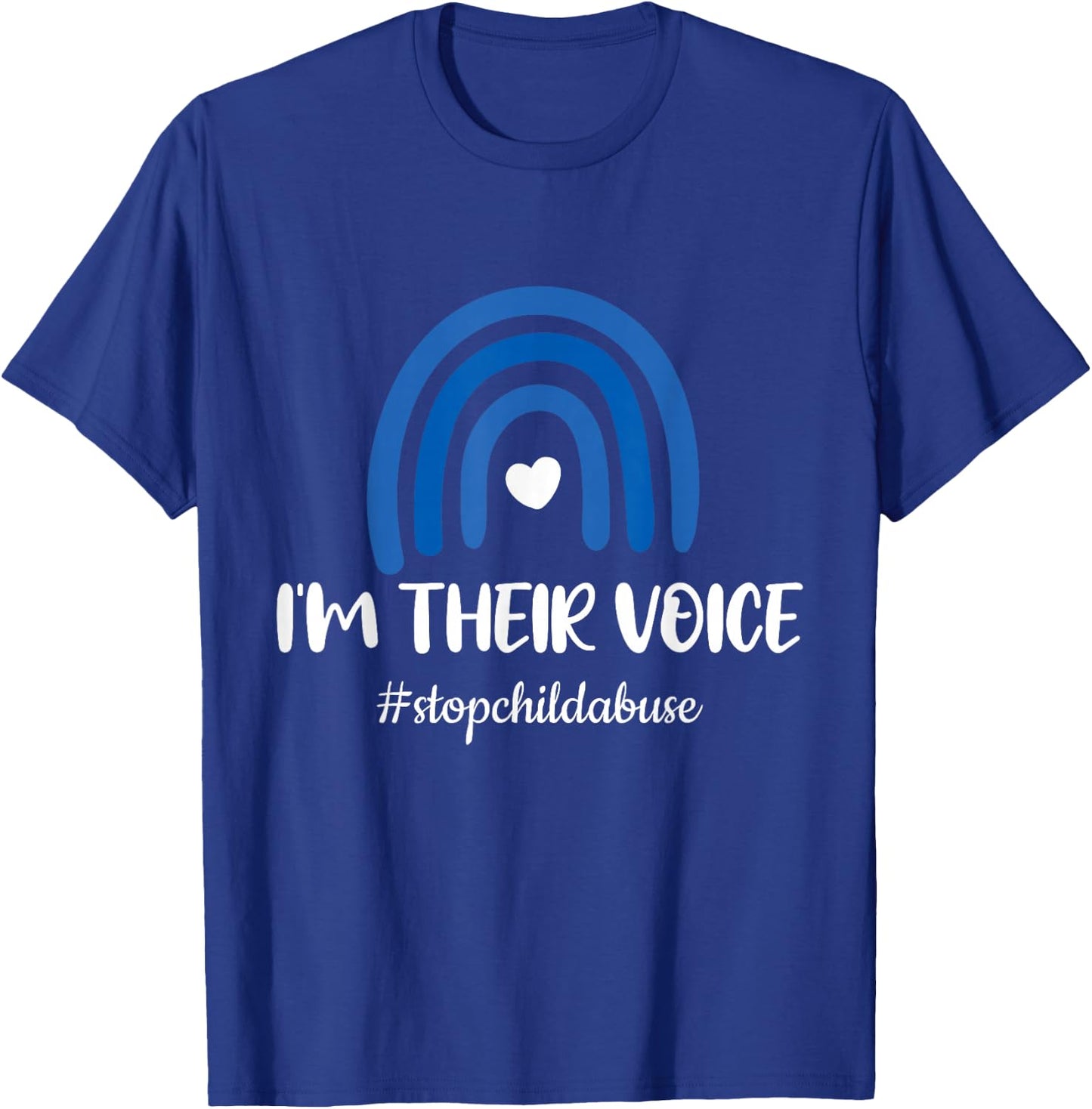 Stop Child Abuse Prevention Awareness Month T-Shirt - T-Shirt | Royal