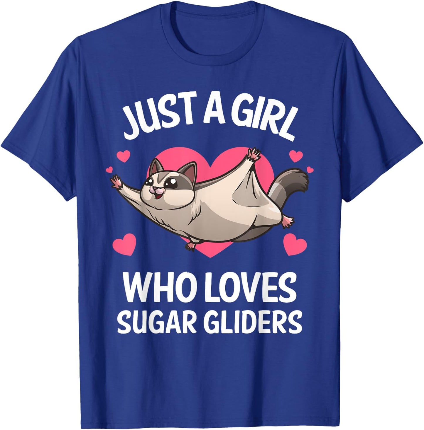 Funny Sugar Glider Design For Girls Women Gliding Animal T-Shirt - T-Shirt | Royal