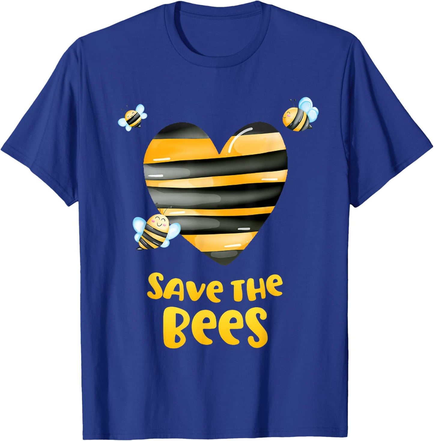 Save the Bees Heart Apiary Shirt Bee Beekeeper Earth Day T-Shirt - T-Shirt | Royal