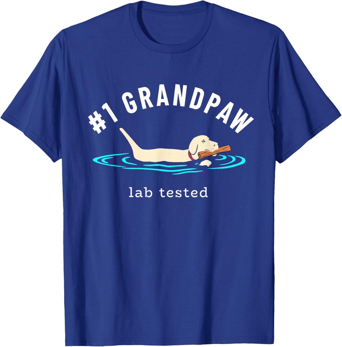 Yellow Labrador Retriever Dog Grandpa - #1 Grandpaw T-Shirt - T-Shirt | Royal