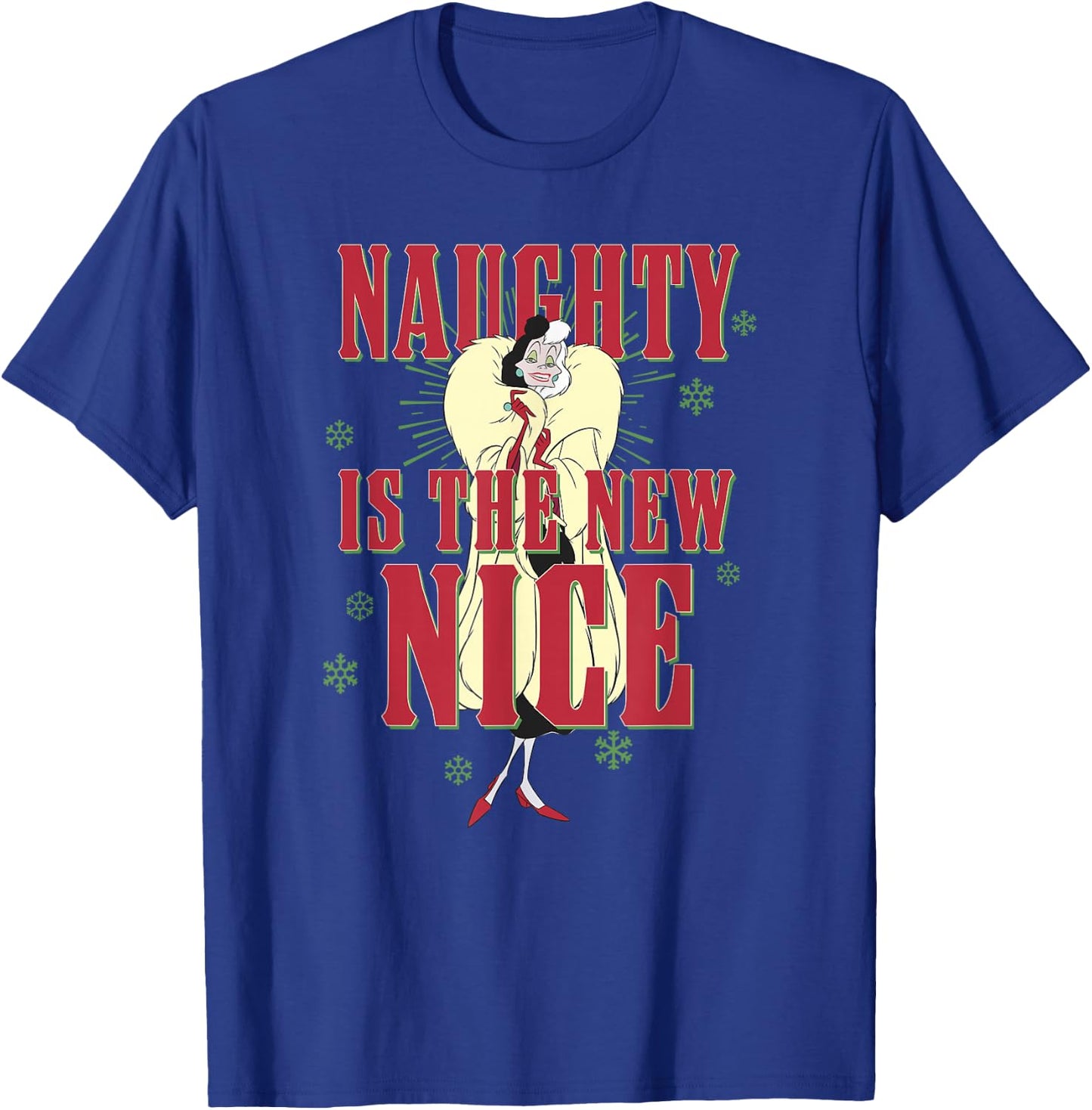 Disney Villains Christmas Cruella Naughty Is The New Nice T-Shirt - T-Shirt | Royal