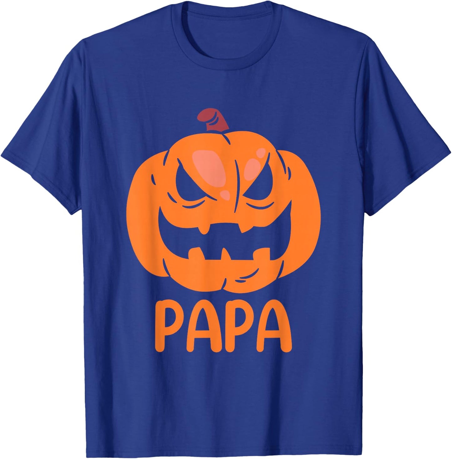 Pumpkin Papa Father Matching Family Halloween T-Shirt - T-Shirt | Royal