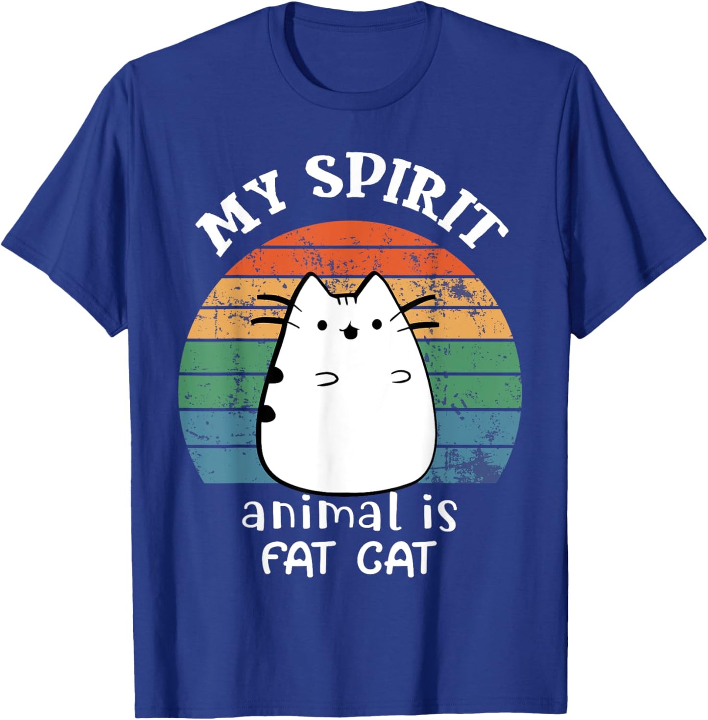 My spirit animal is fat cat For Fat Cat Lover Vintage Style Women Girls Kids T-Shirt - T-Shirt | Royal
