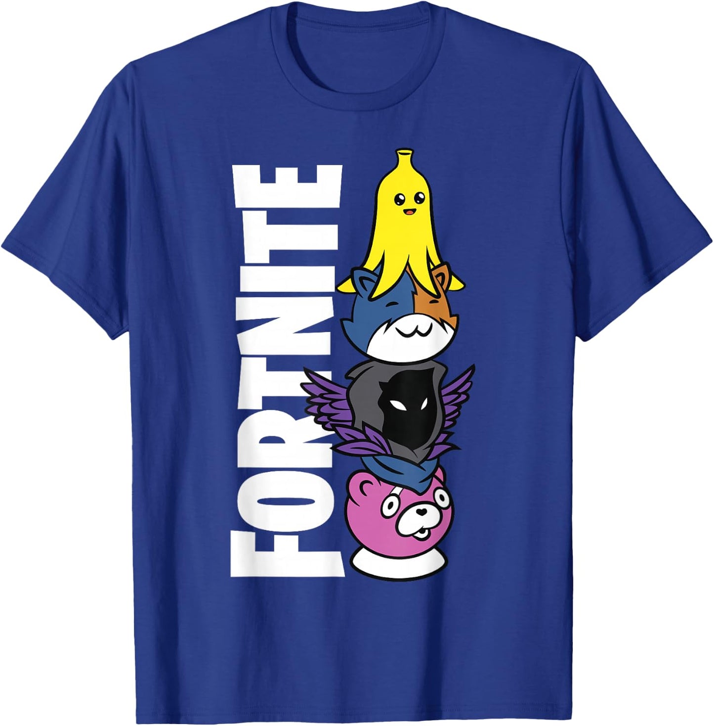 Fortnite Black Classic Fit - Adult Polyester & Cotton Short Sleeve T-Shirt - T-Shirt | Royal