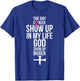 The Day Cancer Showed Up In My Life God Showed Up Bigger T-Shirt - T-Shirt | Royal