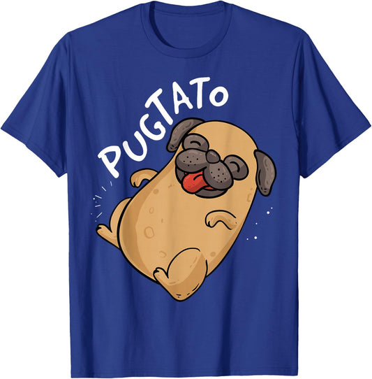 The Pugtato Pug Lovers Potato Fan Gift Design Idea T-Shirt - T-Shirt | Royal
