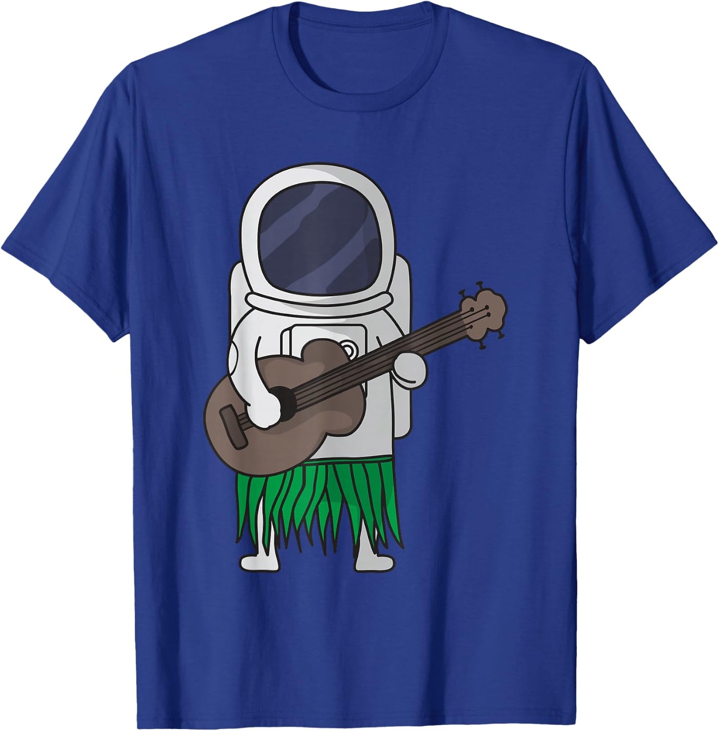 Astronaut Outer Space Ukulele Luau Cute Funny Hawaii T-Shirt - T-Shirt | Royal