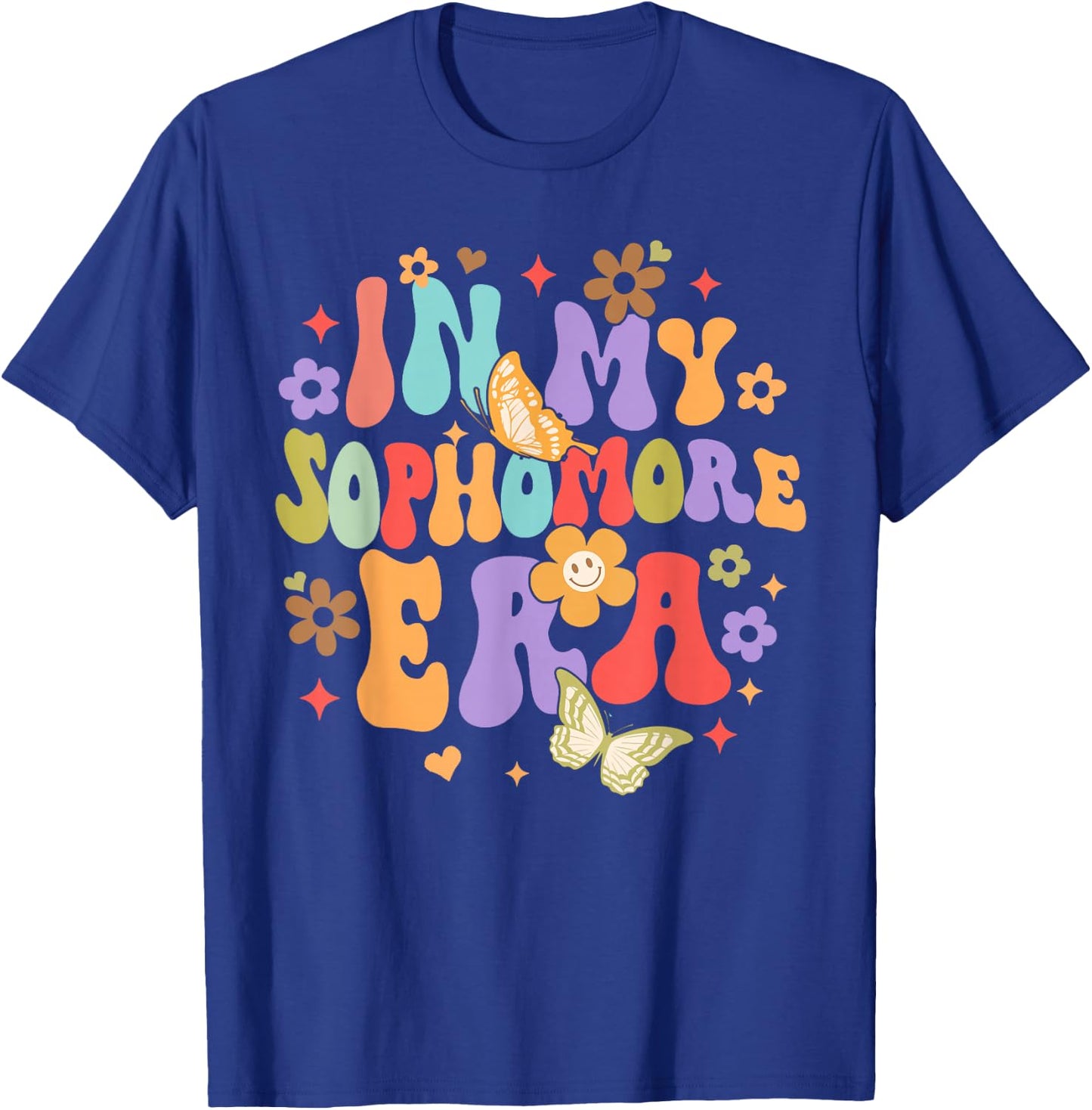 College University Back To School Funny In My Sophomore Era T-Shirt - T-Shirt | Royal