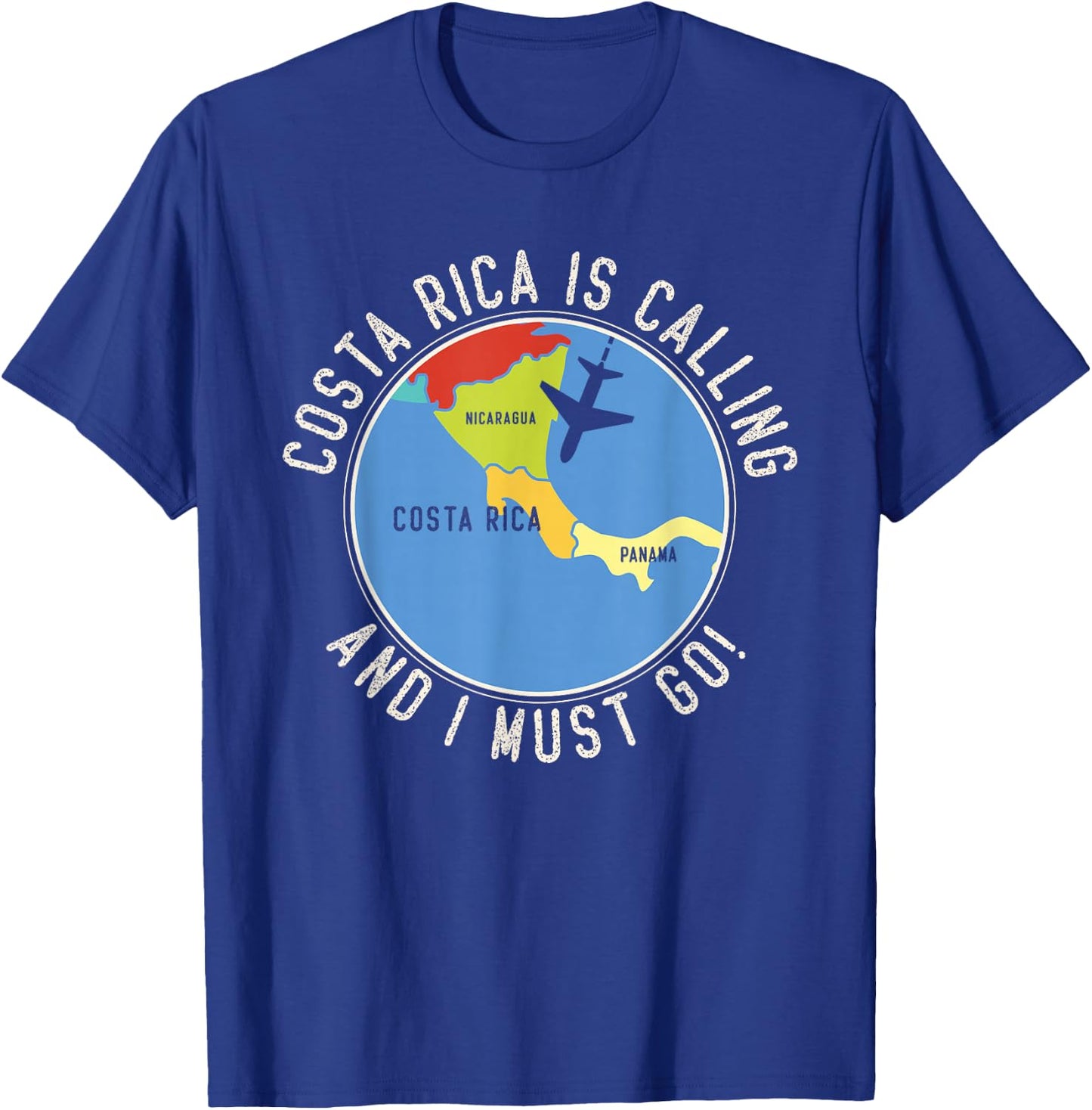 Costa Rica Is Calling And I Must Go, Costa Rica Map T-Shirt - T-Shirt | Royal