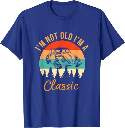 I'm Not Old I'm Classic Car Retro Vintage Funny Car T-Shirt - T-Shirt | Royal