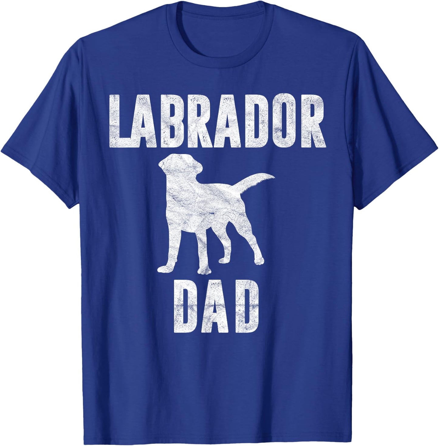 Vintage Labrador Dad Gift Dog Daddy Golden Black Lab Father T-Shirt - T-Shirt | Royal
