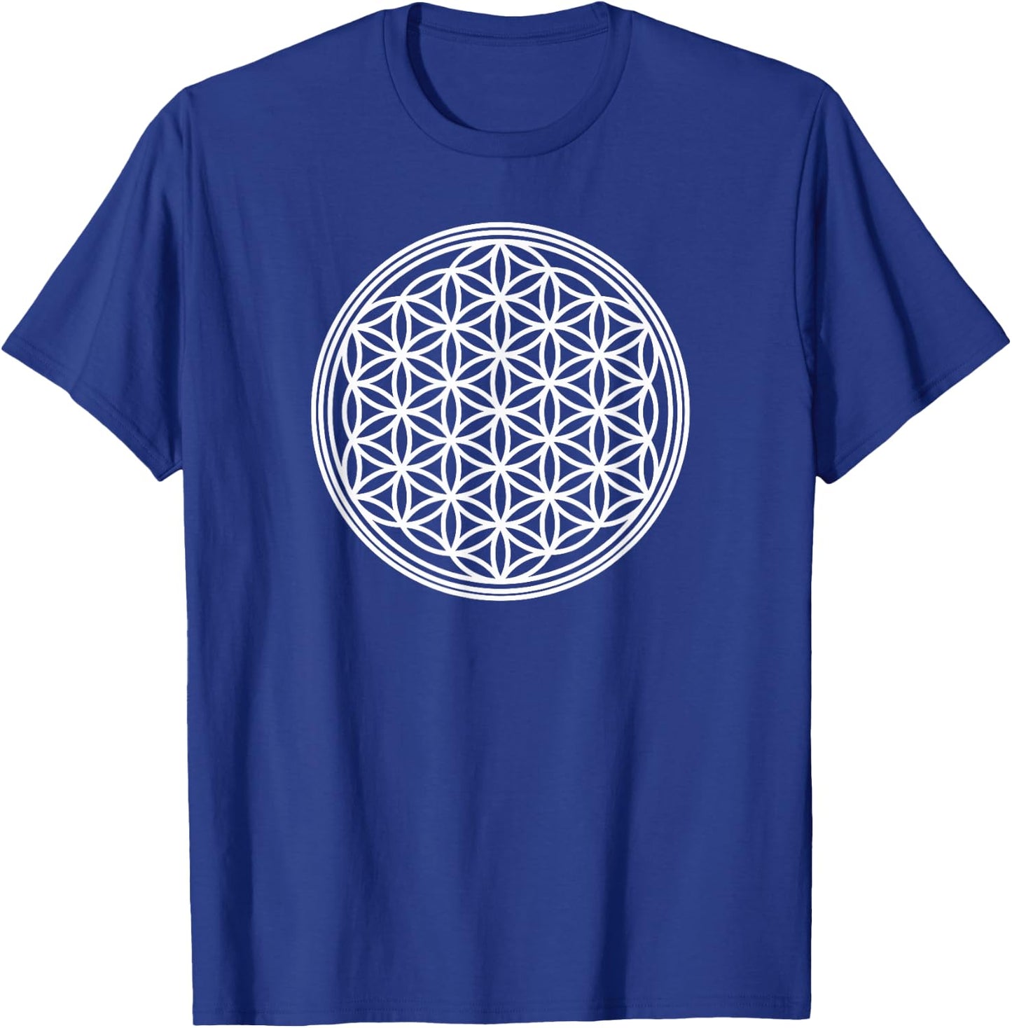 Flower of Life Sacred Geometry Symbol Yoga Meditation T-Shirt - T-Shirt | Royal