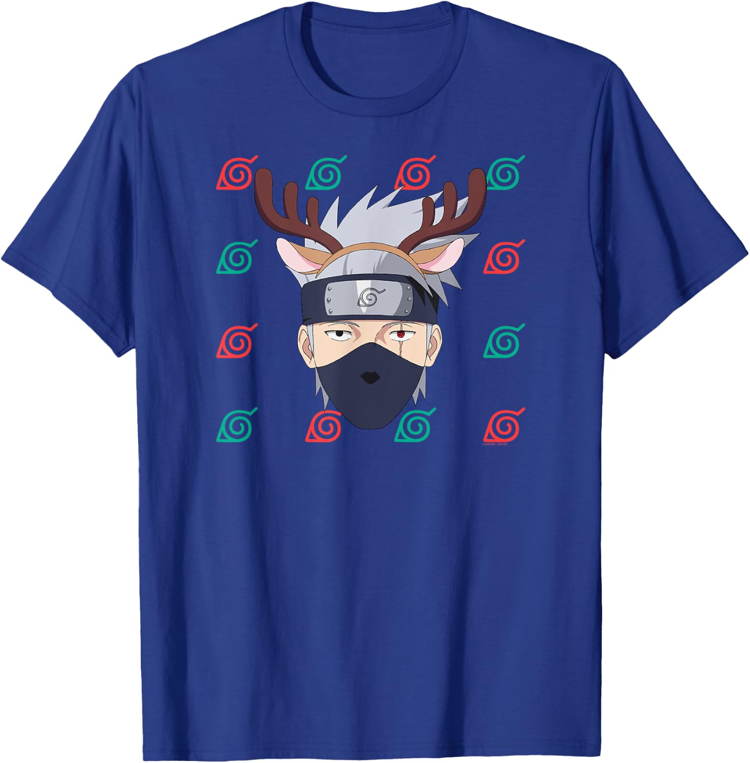 Naruto Shippuden Kakashi Christmas Reindeer Anime T-Shirt - T-Shirt | Royal