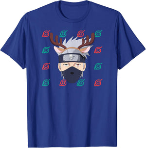 Naruto Shippuden Kakashi Christmas Reindeer Anime T-Shirt - T-Shirt | Royal