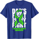 Lymphoma Cancer Awareness Lime Green Ribbon Dad's Fight Gift T-Shirt - T-Shirt | Royal