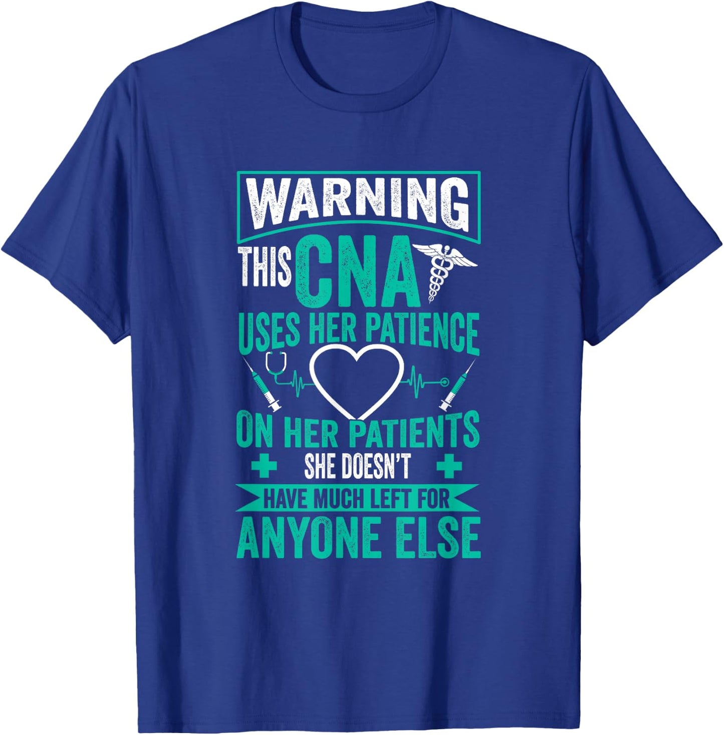 Zertifizierte Pflegeassistentin GEschenk CNA Nurse - Certified Nurse Assistance Women's Black Modern Letter Print T-Shirt - T-Shirt | Royal