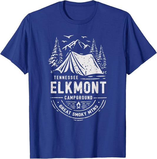 Elkmont Campground Great Smoky Mountains Tennessee T-Shirt - T-Shirt | Royal