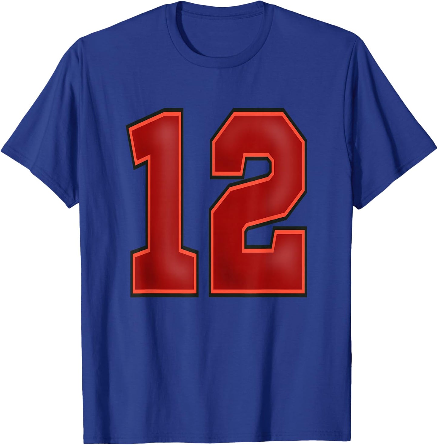 Sports Player Number 12 Jersey Number 12 T-Shirt - T-Shirt | Royal